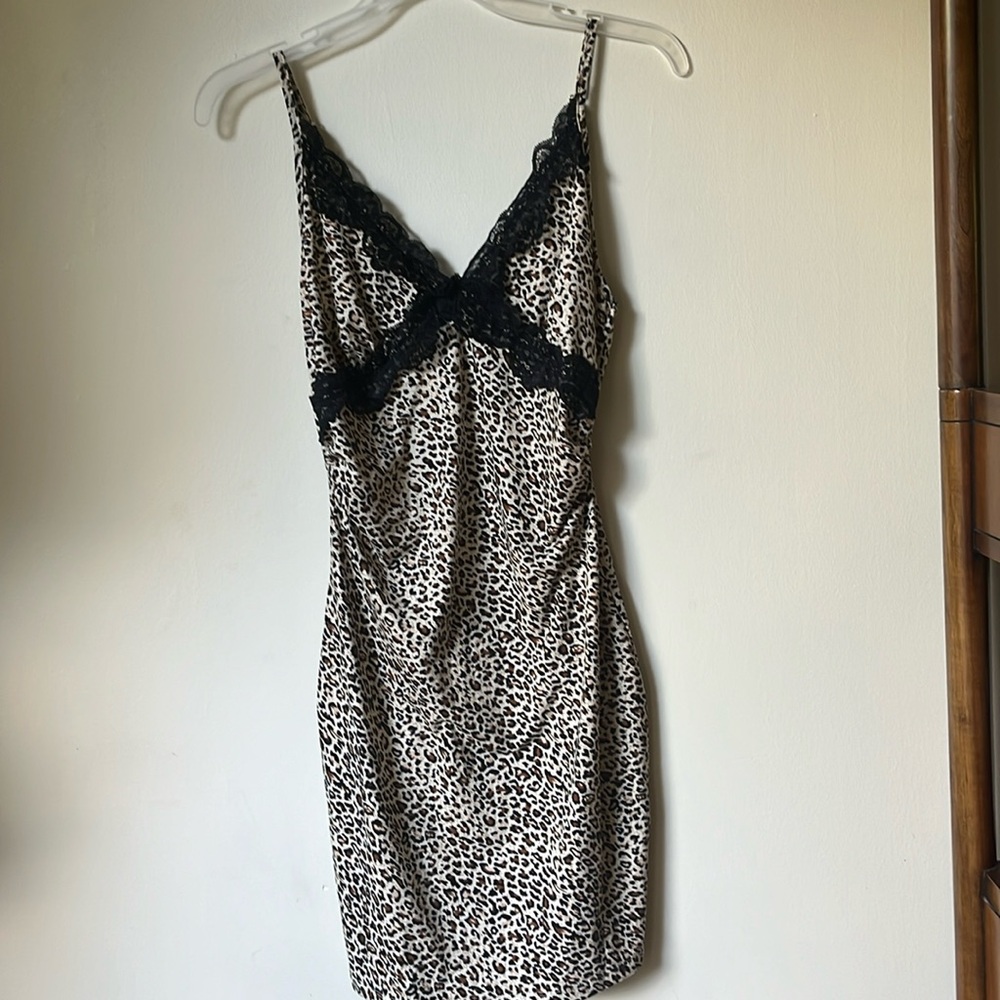 Romwe leopard print mini dress